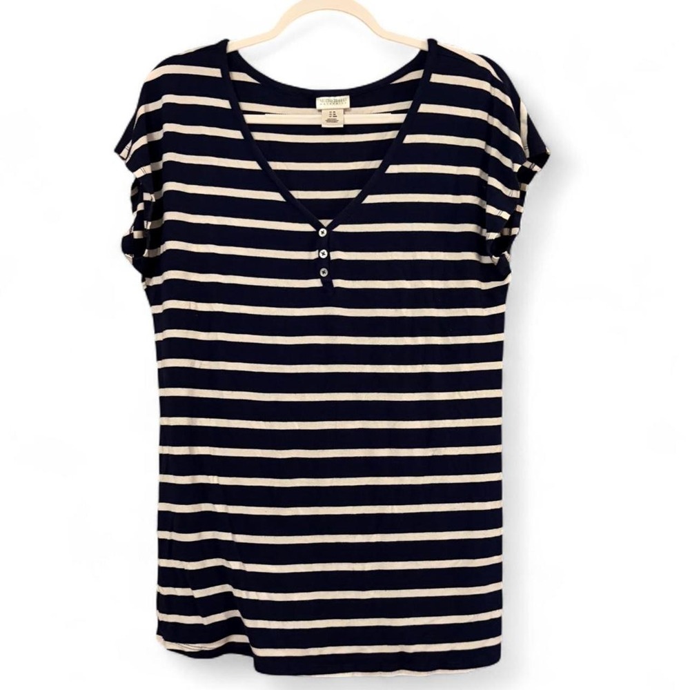 Motherhood Maternity Striped V Neck T-Shirt
